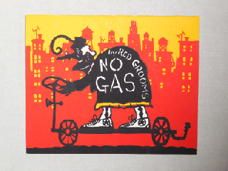 Item #20905 No Gas (Announcement Card for a portfolio of 6 multi-colored lithographs from Abrams...