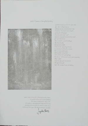 Item #20959 And It Came to Pass (Not to Stay) (Signed Broadside Poem). Jacqueline Waters