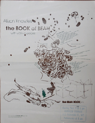 Item #20974 Alison Knowles the Book of Bean with walk-in pages; the Bean Book (Franklin Furnace...