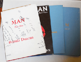 Item #21275 Man (Part One / Part Two / Part Three / Parts 4 and 5) All Signed. Ronald Duncan