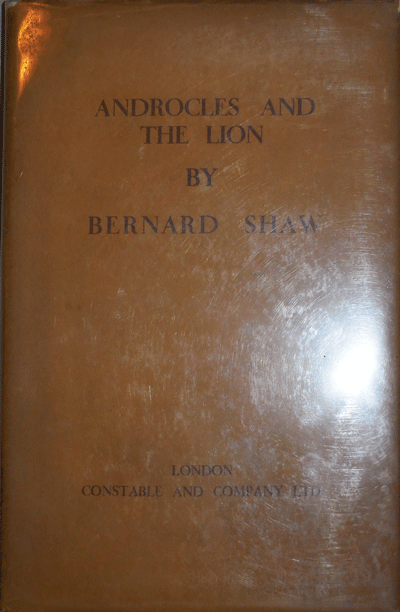 Item #21890 Androcles And The Lion. Bernard Shaw.