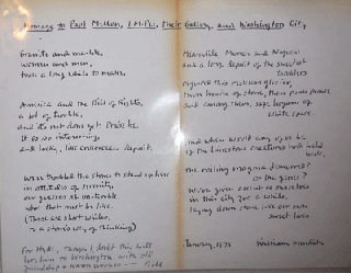 Item #22152 Homage to Paul Mellon, I. M. Pei, Their Gallery, and Washington City (Broadside Poem,...