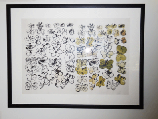 Item #22182 Butterflies (Offset Lithograph with Watercolor). Andy Original Art - Warhol