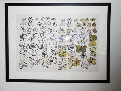 Item #22182 Butterflies (Offset Lithograph with Watercolor). Andy Original Art - Warhol.
