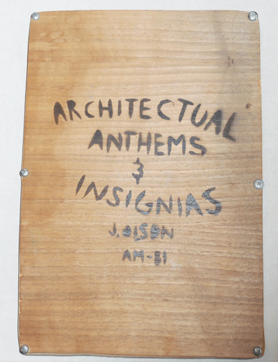 Item #22253 Architectual Anthems & Insignias. John American Tapes - Olson.