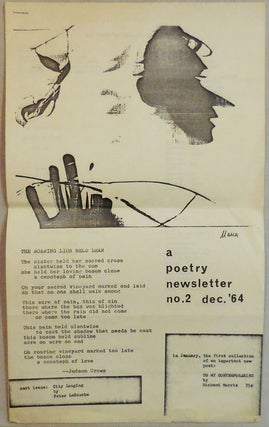 Item #22654 A Poetry Newsletter No. 2. Richard Morris, and Contributor
