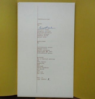 Portfolio / 1967 (Signed by Russell Banks)