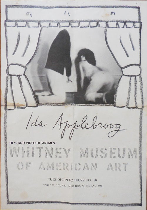 Item #23016 Whitney Museum Art Exhibition Poster for a 1978 Show of Material by Ida Applebroog. Art Poster - Ida Applebroog.