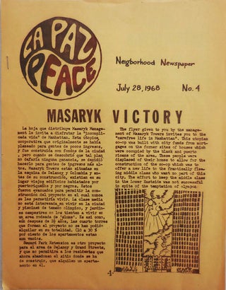 Item #23068 La Paz / Peace Neighborhood Newspaper July 28, 1968. Michael Capizzi, Steven Dansky