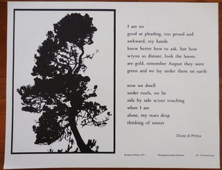 Item #23420 Untitled Broadside Poem (I am no good at pleading...). Diane Beats - Di Prima