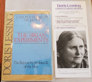 Item #23431 The Sirian Experiments (Signed); Canopus In Argos: Archives The Report by Ambien II,...