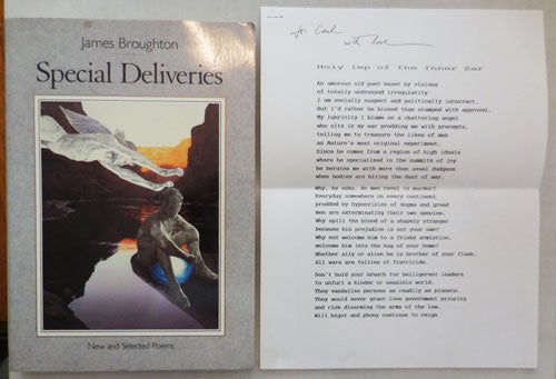 Item #23718 Special Deliveries (Inscribed Copy with Original Typed Signed Poem). James Broughton.