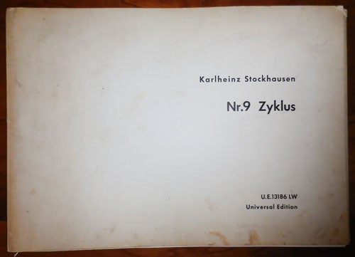 Item #23778 Nr. 9 Zyklus / Zyklus fur einen Schlagzeuger. Karlheinz Music - Stockhausen.