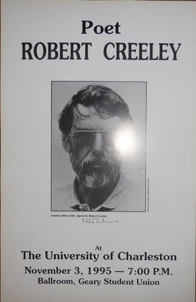 Item #23888 Poetry Reading Announcement Poster (Signed). Robert Creeley