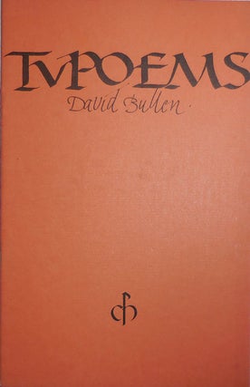 Item #23894 TV Poems (Inscribed). David Bullen