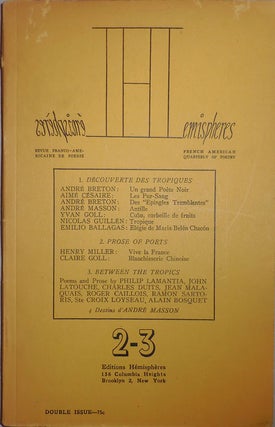 Item #23903 Hemispheres 2-3. Henry Miller Andre Breton, Philip Lamantia, Contributors, Yvan Goll