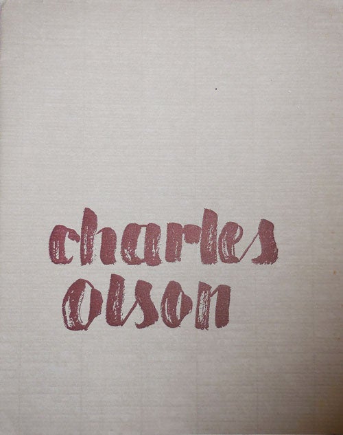 Item #24649 The Chain of Memory Is Resurrection. Charles Olson.