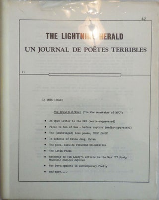 The Lightning Herald; Un Journal De Poetes Terribles. Mark Stevens, Lawrence Davids.