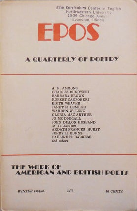 Item #24705 EPOS A Quarterly of Poetry Winter 1964 - 65. Will Tullos, Evelyn Thorne, Neeli Cherry...