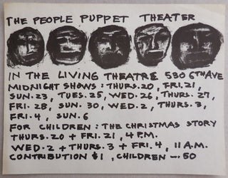 Item #24931 Living Theatre Flyer for The People Puppet Theater. Living Theatre - The People...