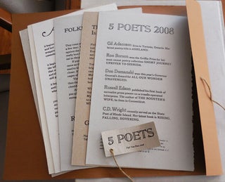 Item #24950 5 Poets 2008 (Suite of Signed Broadsides). Broadsides - Gil Adamson / Roo Borson /...