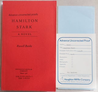 Item #24991 Hamilton Stark (Advance Uncorrected Proofs). Russell Banks