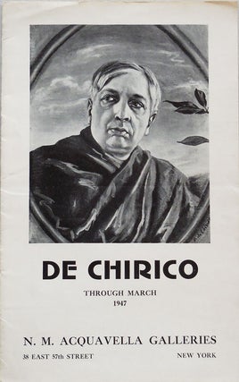 Item #25050 De Chirico (N. M. Acquavella Galleries catalog). Art Ephemera - Giorgio de Chirico