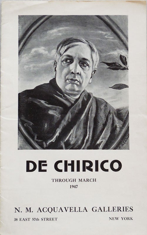 Item #25050 De Chirico (N. M. Acquavella Galleries catalog). Art Ephemera - Giorgio de Chirico.
