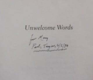 Unwelcome Words (Inscribed)