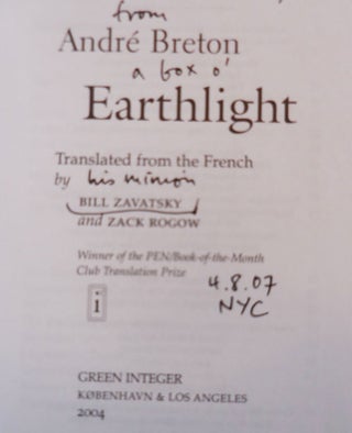 Earthlight (Inscribed by Translator)
