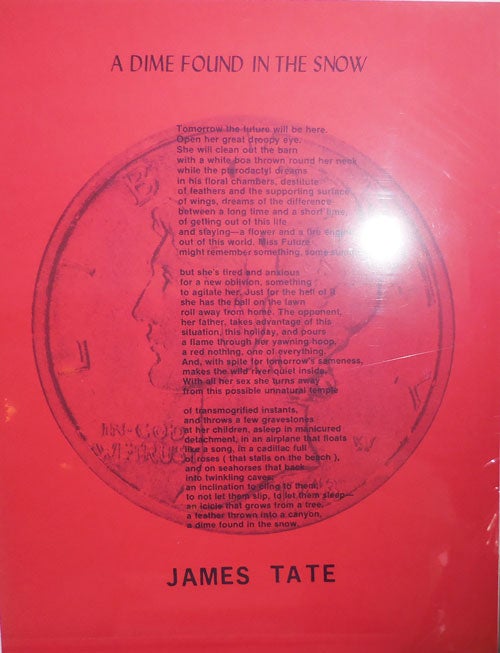 Item #25320 A Dime Found In The Snow. James Broadside - Tate.