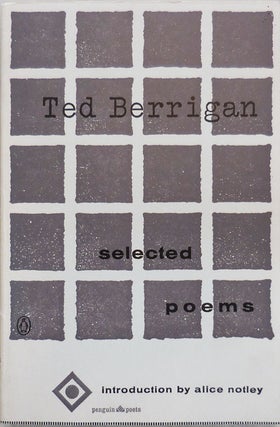 Item #25432 Selected Poems. Ted Berrigan, Alice Notley
