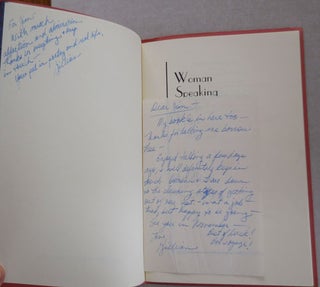 Woman Speaking Inside Film Noir (Inscribed and with a Short Handwritten Note)