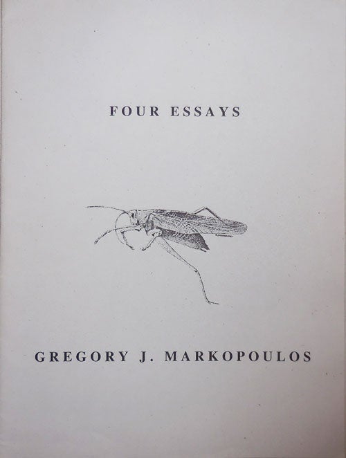 Item #25905 Four Essays. Gregory J. Film - Markopoulos.