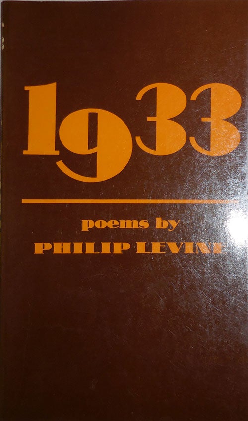 Item #26032 1933. Philip Levine.