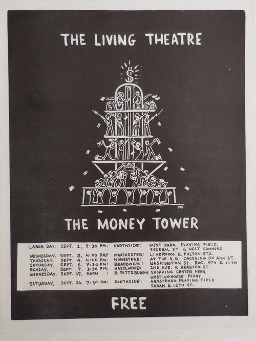 Item #26100 The Money Tower (Play Flyer). Living Theatre.