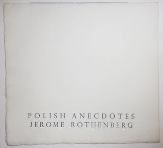 Item #26437 Polish Anecdotes (Signed Broadside). Jerome Rothenberg