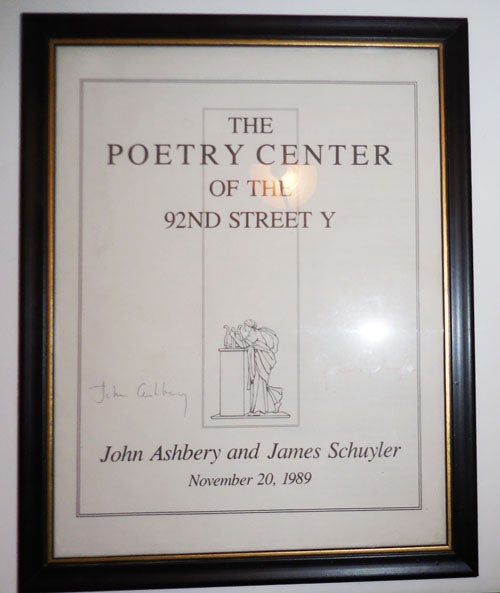 Item #26714 Poetry Reading Flyer November 20, 1989 (Signed by Ashbery and Schuyler). John Ashbery, James Schuyler.