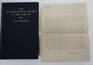 Quarter-Century Record of the Class of 1896 Yale College (With T.L.S. from Vaill to a classmate)