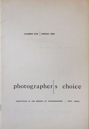 Item #27338 Photographer's Choice Number One Spring 1959. Ralph Eugene Photography - Meatyard