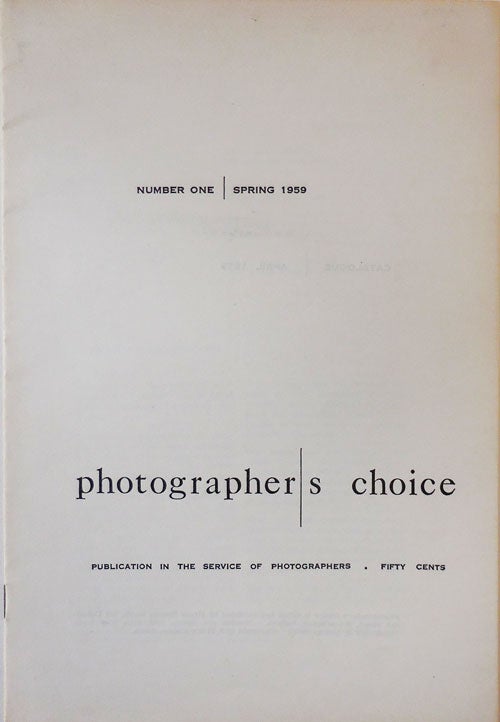 Item #27338 Photographer's Choice Number One Spring 1959. Ralph Eugene Photography - Meatyard.
