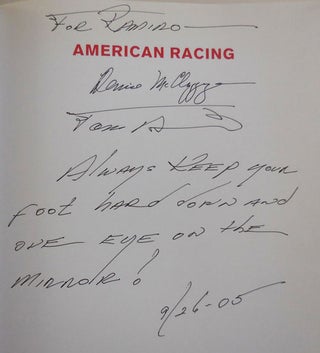 American Racing: Road Racing in the 50s and 60s (Inscribed by McCluggage and Burnside)