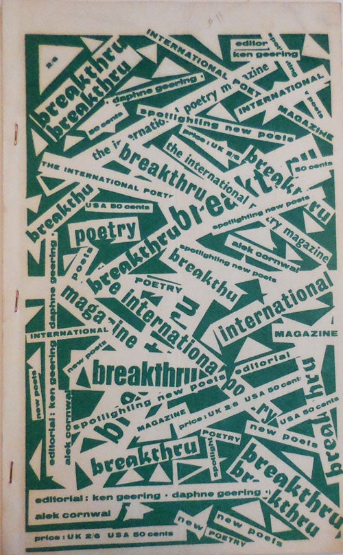 Item #27477 Breakthru International Poetry Magazine #11. Ken Geering.