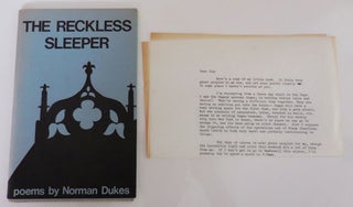 Item #27696 The Reckless Sleeper (Inscribed and with a One Page T. L. S.). Norman Dukes