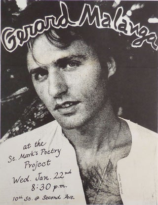 Item #27855 St. Mark's Poetry Project Reading Announcement Flyer. Gerard Malanga