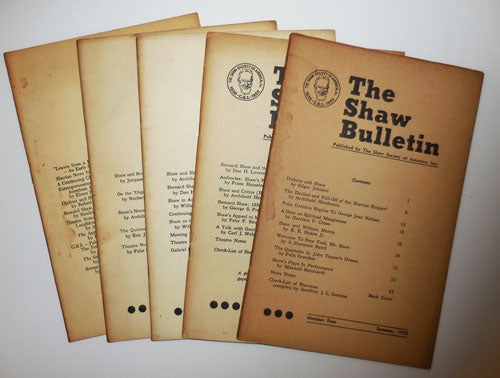 Item #27886 The Shaw Bulletin (Five Issues). William D. Chase, George Bernard Shaw.
