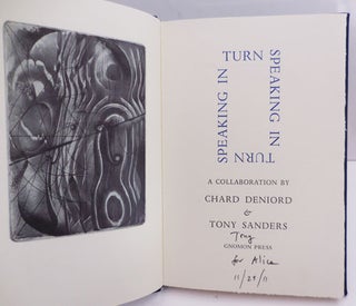 Speaking In Turn (Inscribed by Tony Sanders); A Collaboration