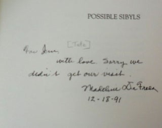 Possible Sibyls - New Poems (Inscribed)