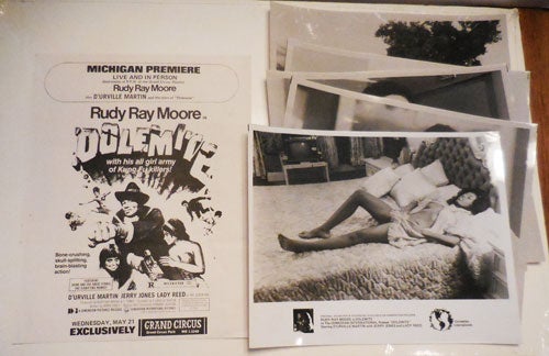 Item #28749 Promotional Flyer plus Film Stills for DOLEMITE. Rudy Ray Film - Moore.
