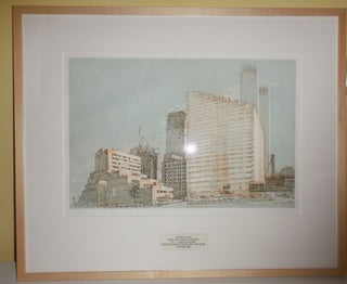 Item #28893 Irving Trust, College of Insurance a Flight Into Newark (Signed Limited Etching and...